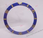 High Quality Rolex Submariner Bezel Insert Blue Ceramic bezel w/ Gold Numbers